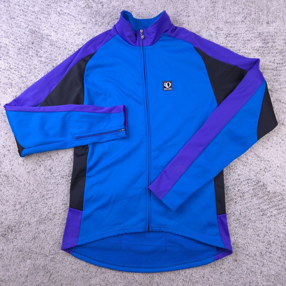 Pearl Izumi Cycling Jacket Mens Medium Thermal Full Zip Fleece Lined Made In USA